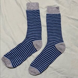 Striped Blue and Gray Men's Socks